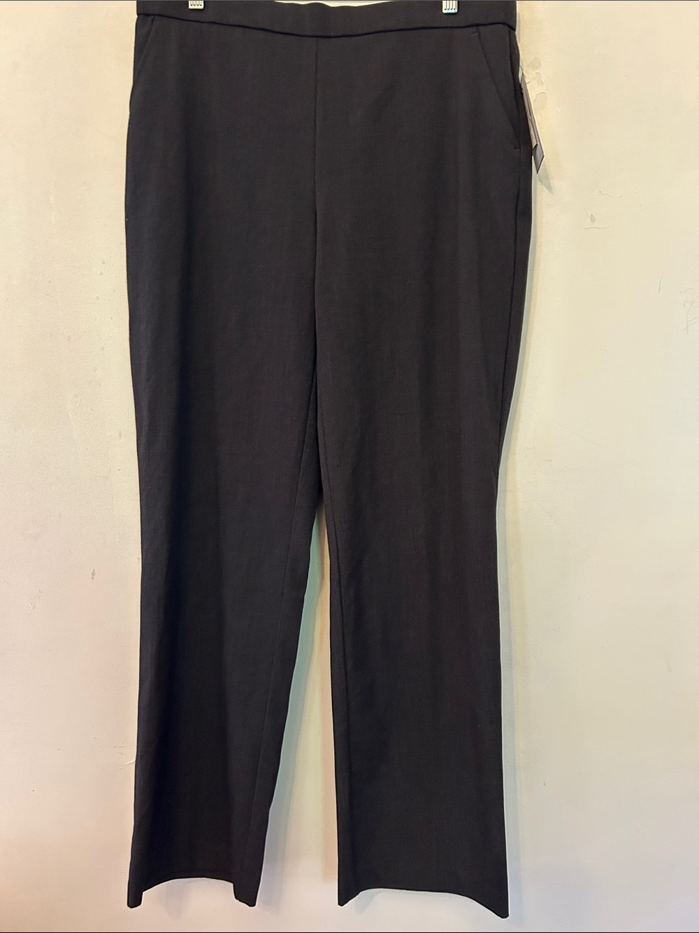 Dana Buchman dark gray straight leg comfort waistband pants Size 14 NWT